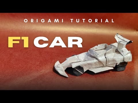 ORIGAMI FORMULA 1 CAR TUTORIAL - 1 sheet no cuts!