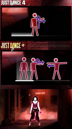 Maneater - JD4 vs JD+ | Short Pictogram Comparison #justdance #maneater #nellyfurtado
