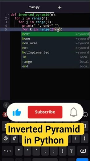 How to print Inverted Pyramid in Python | #python #programming