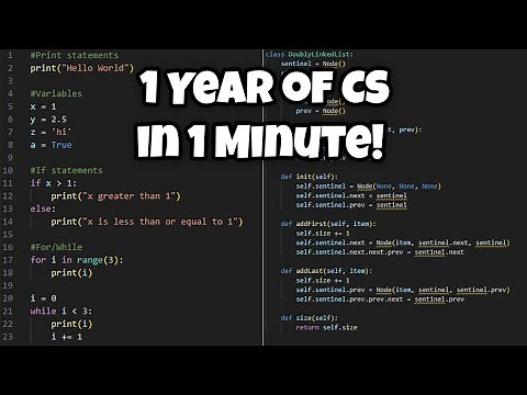 1 Year of College Computer Science in 1 Minute