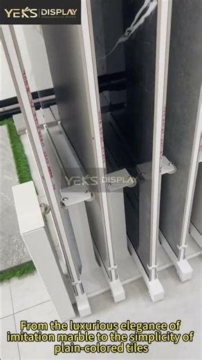 Sliding Showcase Stand for Ceramic and Stone Panels | Made to Order#displayrack