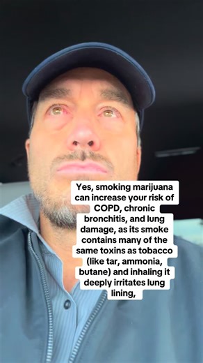 Scott Freda on Instagram: "Why Marijuana Smoke Harms Lungs 1. Harmful Chemicals: Cannabis smoke contains tar, carcinogens, and other toxins similar to tobacco smoke, causing inflammation and cell damage in airways. 2. Inhalation Method: Holding marijuana smoke in the lungs deposits more harmful chemicals, increasing damage. 3. Chronic Bronchitis: Regular users often report symptoms like coughing, phlegm, and wheezing, hallmarks of chronic bronchitis, which is part of COPD. COPD Risk & Evidence I