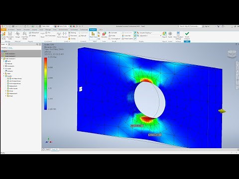 Autodesk Inventor FEA stress Concentrator- mesh settings and convergence settings tutorial.
