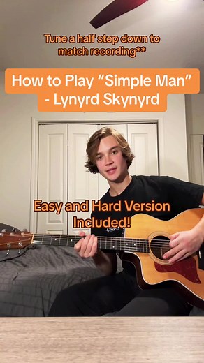 How to Play “Simple Man” - Lynyrd Skynyrd 🎸 #guitartok #beginnerguitar #guitarlesson #musiciansoftiktok #simpleman #lynyrdskynyrd #fyp #foryou