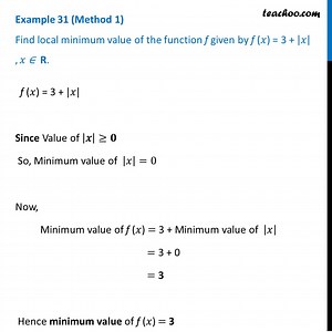 Example 19 - Find local minimum value of f(x) = 3   |x| - Examples