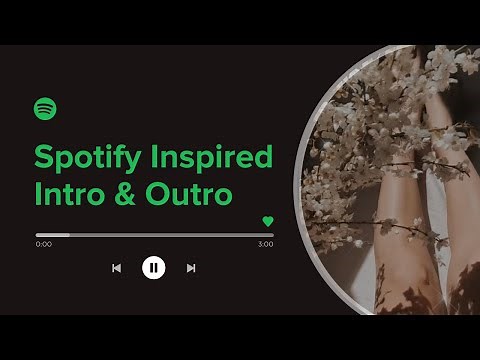 Spotify music player intro template | free outro spotify inspired no texts aesthetic 2024