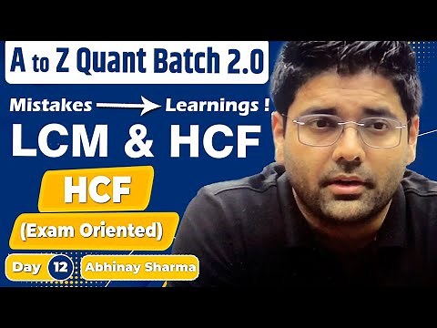 Common Mistakes in Life ! Highest Common Factor - HCF ! LCM & HCF ! Number system | ABHINAY SHARMA