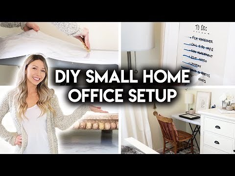 DIY SMALL HOME OFFICE | SIMPLE WORKSPACE IDEAS