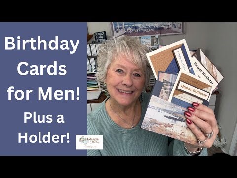🔴 Masculine Birthday Cards | Easy Men’s Cards + DIY Card Holder Class