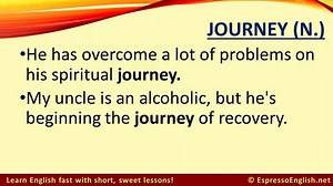 Travel vs. Trip vs. Journey