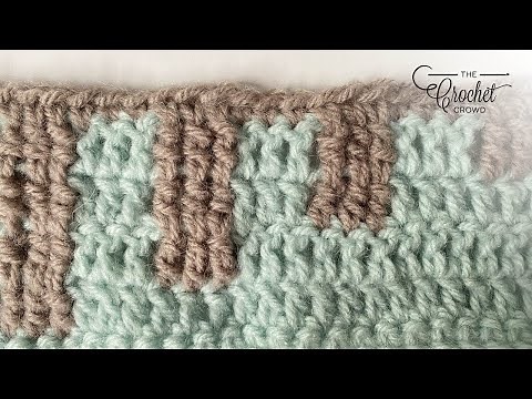 Waterfall Double Crochet Stitch with Single Crochet Top