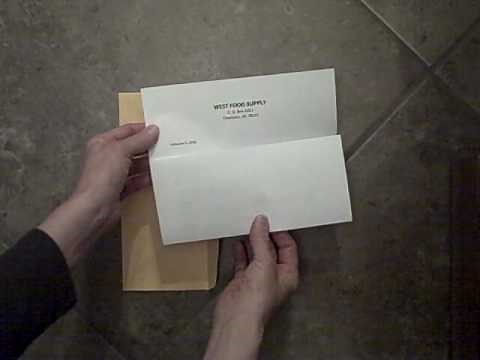 How to Fold and Insert a Letter Into an Envelope