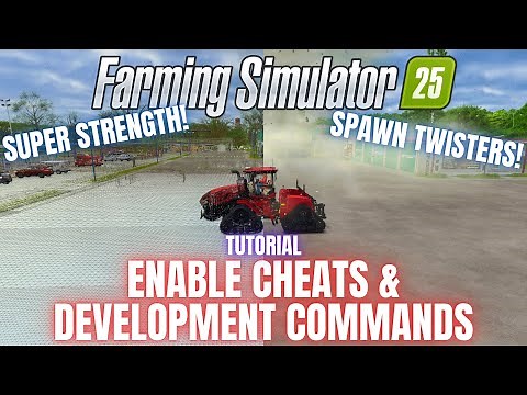 ENABLE CHEATS & DEVELOPMENT CONTROLS - TUTORIAL - Farming Simulator 25