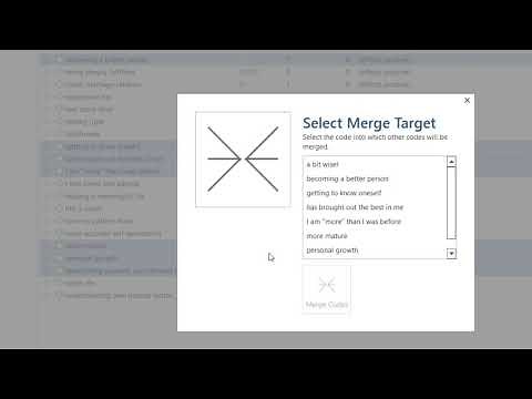 Merging codes - Creating higher order categories - ATLAS.ti 9 Windows