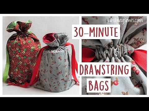 Lined Drawstring Bags | EASY DIY | Whitney Sews