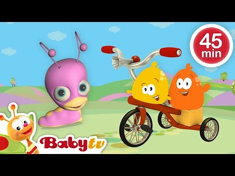 Fietsen, auto's, treinen en een tractor 🚲 | Transport voor kinderen 🚌 | ‪@BabyTVNL‬