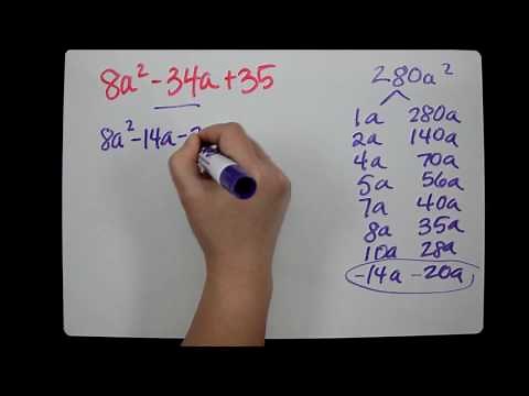 Factoring Trinomials by Grouping Tutorial