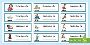 Irregular Past Tense Verbs Fill-in-the-Blank Cards