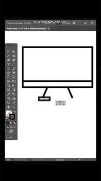 Draw a computer monitor with the pen tool in Adobe Illustrator