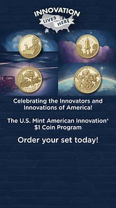 Celebrate innovation across our Nation. The 2025 American Innovation $1 Coin Program showcases innovations and innovators from each U.S. State or territory in stunning uncirculated and proof finishes. | United States Mint | Facebook