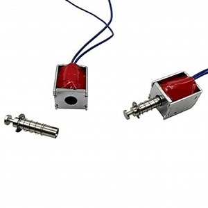 2PCS Mini Suction Type Frame Linear DC Solenoid Electromagnet 5mm Stroke DC 6V~12V 51Ω Open Frame Mini Push Pull Actuator Electric DC Magnet Solenoid 0.1~0.21A