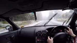 Nissan Skyline GTR R33 Rain To Snow Private Touge - Closed Course | TougeAcademy.Org