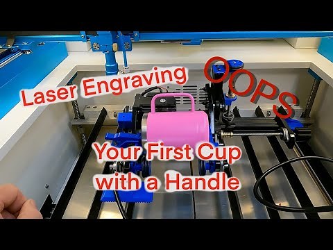 Laser Engrave a Cup with Handle, how setup your Thunder rotary and LightBurn