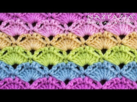 HOW to CROCHET COLORFUL SHELLS - Shell Stitch by Stitchorama by Naztazia