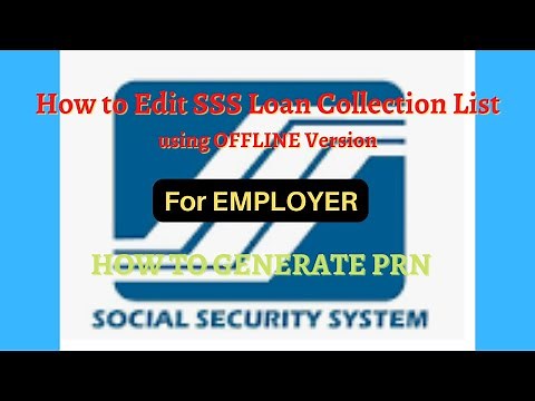 How to Prepare/Edit SSS Loan Collection List (for Employer)