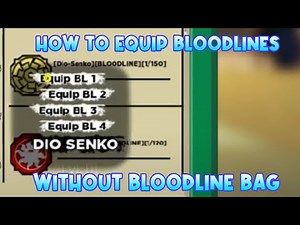 How To Equip Bloodlines Without Bloodline Bag Shindo Life Roblox