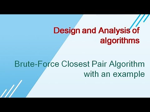 2.7 closest pair problem ||Brute-force Approach #designanalysisofalgorithms