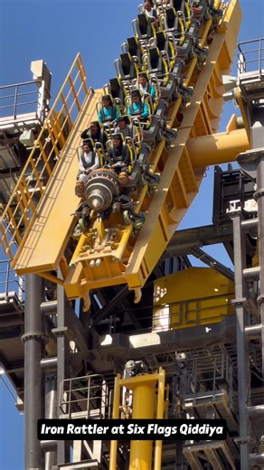 😳🎢 This record-breaking tilt roller coaster is absolutely INSANE. Iron Rattler at Six Flags Qiddiya tilts riders straight down before dropping them into one of the most extreme thrill rides ever built 🔥 This off-ride footage was sent to me by someone who attended the soft opening of Six Flags Qiddiya 👀 The official opening date is December 31, 2025 — and this coaster is already redefining what modern roller coasters can do. Would YOU dare to hang vertically before the drop? 😳👇 Follow @Coas
