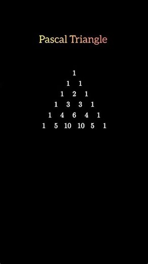 Pascal's Triangle Track to Expand (a + b)⁴ Instantly!#maths
