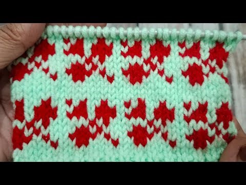 Knitting Graph Pattern #290 | Easy Two Colour Sweater Design