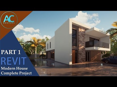 Modern House | Part 1 | Complete Step by Step Project | Revit Tutorial
