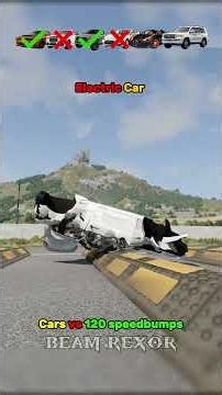 120 Speed Bumps Test at Full Speed | BeamNG Car Comparison #beamngdrive #automobile