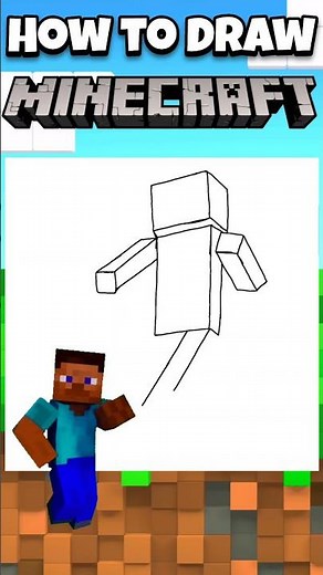 How to Draw Minecraft Steve ⚒️ #minecraft