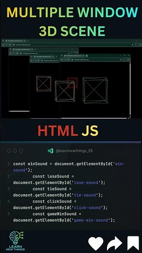 Build Advanced 3D Scenes Across Multiple Browser Windows | Three.js + localStorage Explained