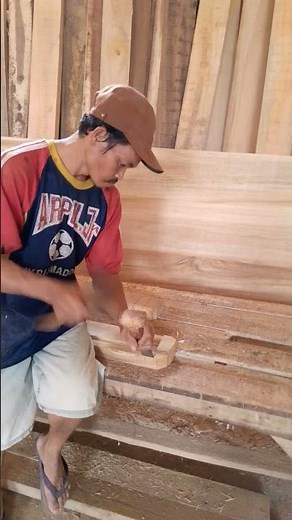 Chiseling Away: Crafting a Teak Door Frame with Hammer & Chisel 😊
