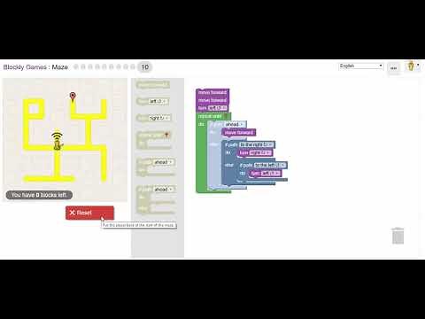 Blockly Games - Maze - Level 10
