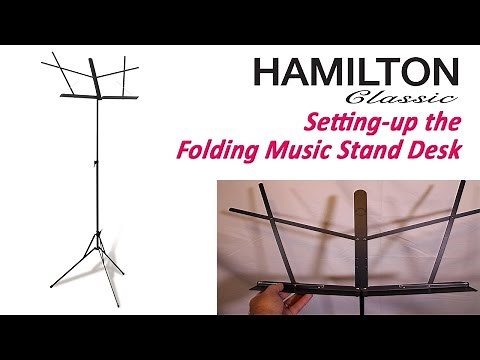 Folding Stand Desk Set up