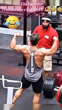 Elite Powerlifter Pretended to be a CLEANER #gym #funny #trolllife