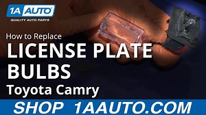 How to Replace License Plate Lenses Bulbs 2011-17 Toyota Camry