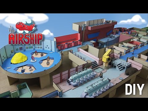 Making THE AIRSHIP (Among Us) FULL MAP with Cardboard and Polymer clay