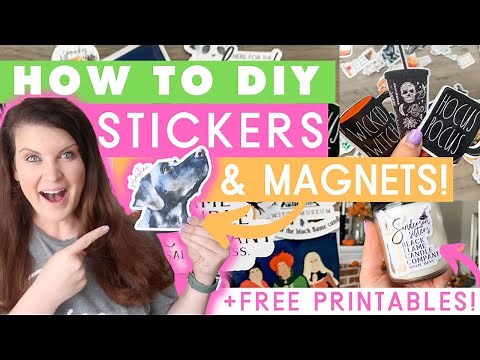 How to Make DIY Stickers & Magnets with a Cricut! SIMPLE Print Then Cut Tutorial - Explore or Maker