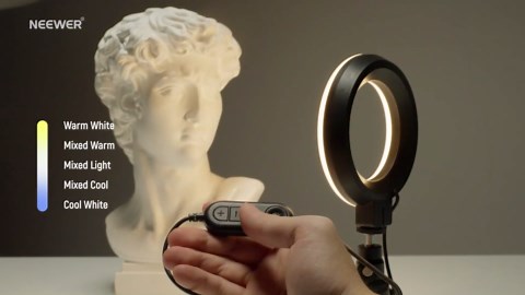 NEEWER Basic 5" Ring Light for Video Conference Lighting, Clip on Light Kit with Desk Tripod Stand for Monitor Laptop Computer Zoom Call Live Streaming Remote Working Learning Video Recording, BR60