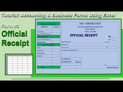 OFFICIAL RECEIPT | ACCOUNTING FORM #3 | TUTORIAL