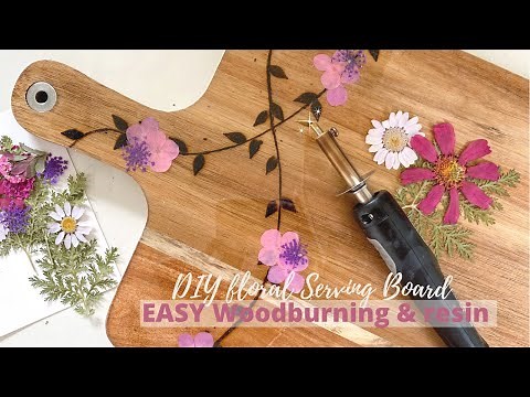 EASY wood burning design for a serving board (Beginners)