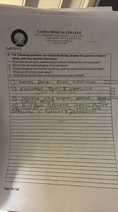 Kidney Function Assessment and Related QuestionsWhat laborato... | Filo