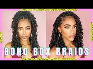Crochet Boho Box Braids & How to Cut Into a Bob w/ Niseyo Hair | Jasmine Defined